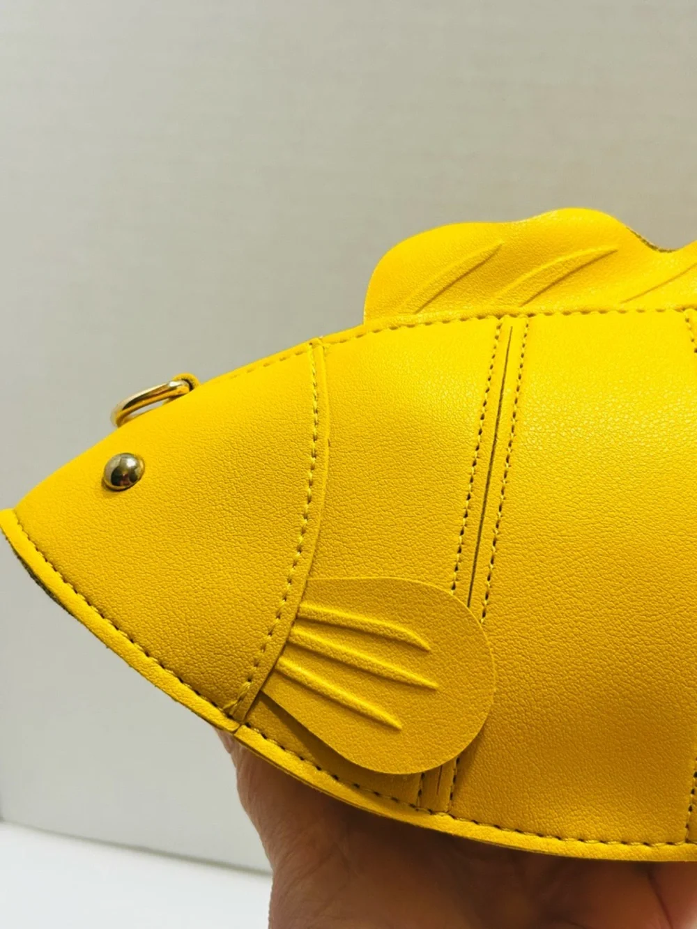 Yellow Fish-Shaped purse - Fashionable Fish Purse clutch/ crossbody.